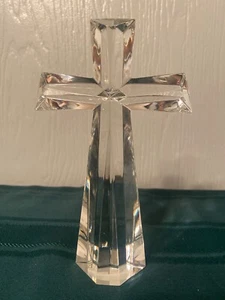 Teleflora 24% Lead Crystal Cross 7.5" Tall 4.5" Wide Made in Czech Republic - Picture 1 of 3