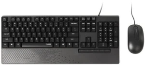 RAPOO - NX2000 Wired Keyboard & Mouse Deskset, Black - Picture 1 of 4