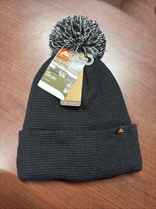 Ozark Trail Strickmütze mit Bündchen komplett gefüttert 3M Thinsulate Einheitsgröße schwarz mit Bommel - Bild 1 von 6