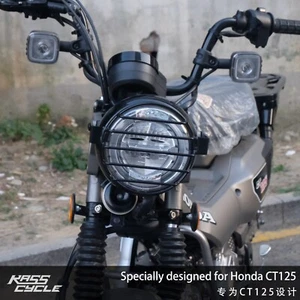 Honda CT125 headlight protective cover solid carbon steel Hunter motorcycle - Picture 1 of 17