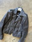 Authentic Balenciaga Leather Moto Jacket Black Lead Zips Sz 40 Soft And Supple