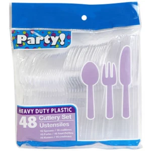 Heavy Duty Plastic 48 Piece Cutlery Set - Picture 1 of 2