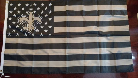 New Orleans Saints 3x5 American Flag. US seller. Free shipping within the US Cover