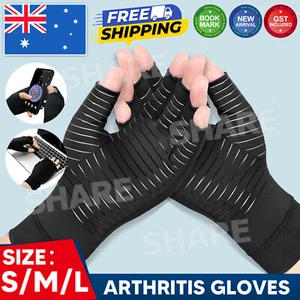 Arthritis Gloves compression copper Hand Wrist Brace Finger Pain Relief Support - Picture 1 of 12