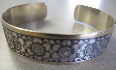 Russian Soviet Olympic Games Silver Large Unisex Bracelet Moscow 80 Олимпиада - Image 1 of 4