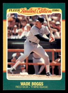 1986 Fleer Limited Edition #4 Wade Boggs Boston Red Sox - Picture 1 of 2
