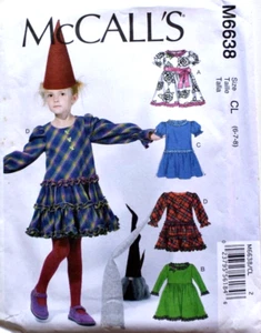 MCCALLS PATTERN 6638 DRESSES GIRLS SIZES 6 7 8 UNCUT NEW - Picture 1 of 2