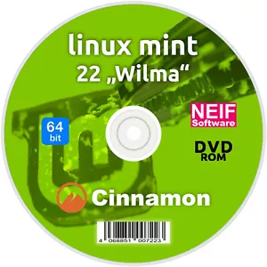 Linux Mint 22 "Wilma" Cinnamon Deutsch auf DVD oder USB-Stick NEU August 2024 - Bild 1 von 9