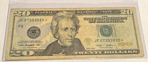 US Fancy Star Error Note Serial Twenty Dollar Replacement Duplicate Ink Fed $20 - Picture 1 of 2