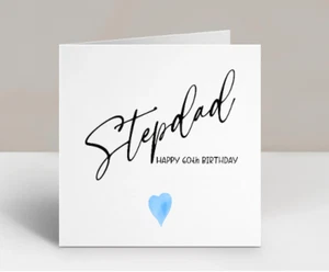 Personalised Stepdad Birthday Card Any Age 40th 50th 60th Happy Birthday - Picture 1 of 2