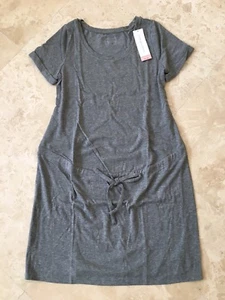 NEW Liz Lange Women’s Maternity Knit Short Sleeve Dress Gray Size S - Picture 1 of 6