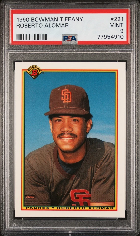 1990 Bowman Tiffany #221 Roberto Alomar - PSA 9 - Image 1 of 2