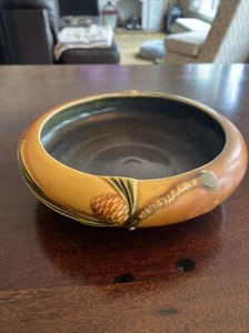 CUENCO MARRÓN CONO DE CERÁMICA ROSA 354-6 (Línea del Período Medio 1935) - Imagen 1 de 4