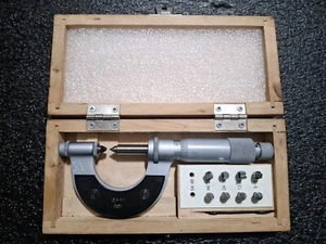 VIS 0-1" NO. 2-219-001 SCREW THREAD MICROMETER w/ 5 ANVIL SETS - Picture 1 of 3