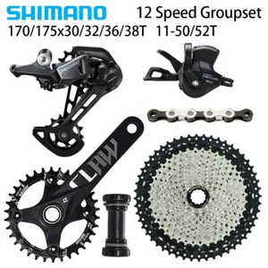 Shimano Deore 12S M6100 MTB Gruppensatz Prowheel Kurbelsatz 50T/52T Sonnenscheinkassette - Bild 1 von 12