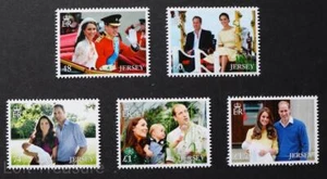 Jersey Stamps "William & Kate 5th Wedding Anniversary" MNH 5 Value Mint Set 2016 - Picture 1 of 1