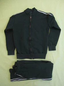 Survetement 70'S veste + Pantalon Vintage Vert Enfant Sport - 12 / 13 ans - Picture 1 of 10