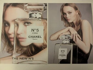CHANEL NO.5 Lily-Rose Depp Great Danish Clipping Ad D234 - Imagen 1 de 3