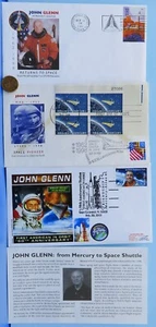 NASA postal cover TRIO '62 '98 vtg FDC Mercury 6 / STS-95 John GLENN Space MA24B - Picture 1 of 1
