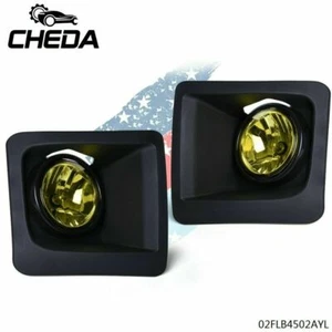 Fit For 2014-15 GMC Sierra 1500 Left & Right Side Yellow Lens Bumper Fog Lights - Picture 1 of 12