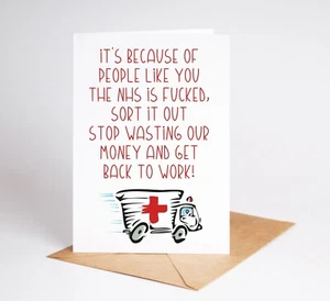 Funny Get Well Soon Card After Operation Hospital Stay BC585 - Picture 1 of 3
