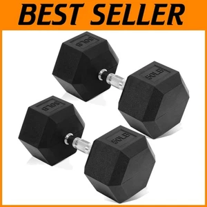 Anti-Slip Grip Dumbbell Set 5-50 lbs - Picture 1 of 9