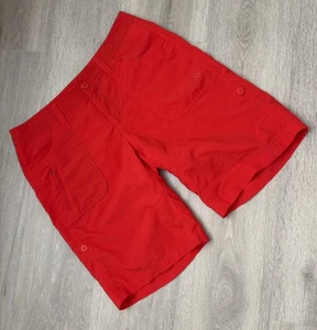 Womens Shorts The North Face Size 8 Hiking Outdoors • Red • EUC - Picture 1 of 12