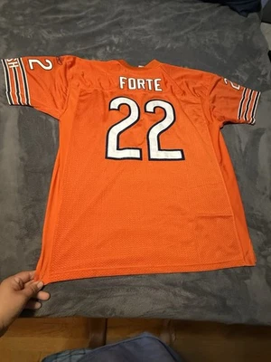 Camiseta deportiva cosida naranja vintage Reebok auténtica de los Chicago Bears Matt Forte #22 talla 52 Foto 1 de 4