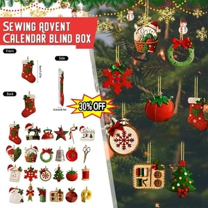 Sewing Advent Calendar 2025, 24-Day Christmas Countdown S-urprise Box, 2DAcrylic - Picture 1 of 17