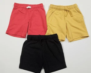 Cat & Jack Boys Shorts Size 4 Bundle of 3 – Red, Black, Yellow/Tan – Drawstring - Picture 1 of 7