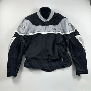 Tourmaster Draft Motorcycle Jacket Mesh ARMORED Mens Medium 42 Gray Black - Picture 1 of 19