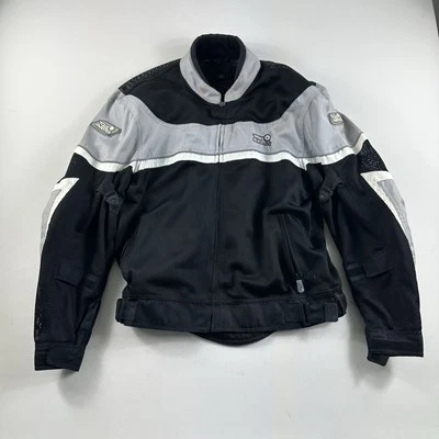 Tourmaster Draft Motorcycle Jacket Mesh ARMORED Mens Medium 42 Gray Black - Image 1 of 4