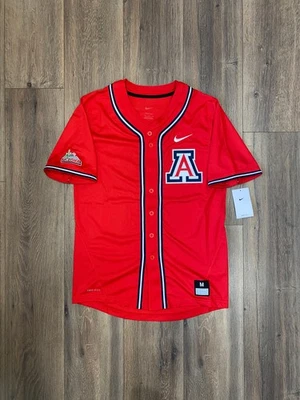 Nike x University of Arizona Wildcats Full Button Baseball Jersey Red New Size M - Image 1 of 4