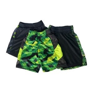Champion / Athletic Works Boy's Shorts Lot Of 3 Sz XS 4-5 Green Black Sports - Picture 1 of 13