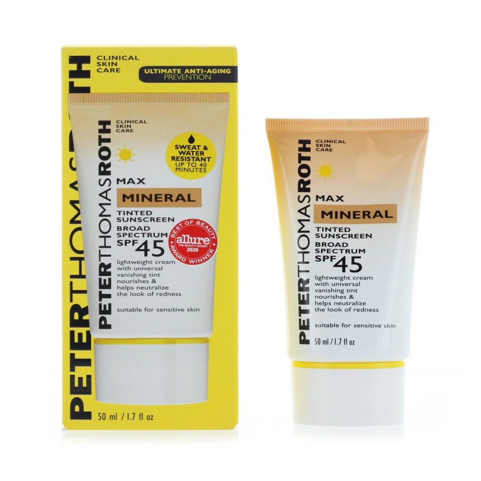 Protector solar tintado mineral Peter Thomas Roth Max FPS 45 1,7 oz nuevo en caja Foto 1 de 1
