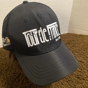 Cappello Vintage Tour de France Anni 90 Berretto Baseball Cinghia Schiena Regolabile Nero Ciclismo - Foto 1 di 10
