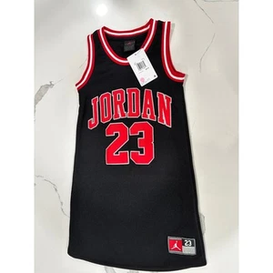 Jordan Jersey Dress Black Red Sleeveless Basketball Size S - Picture 1 of 7