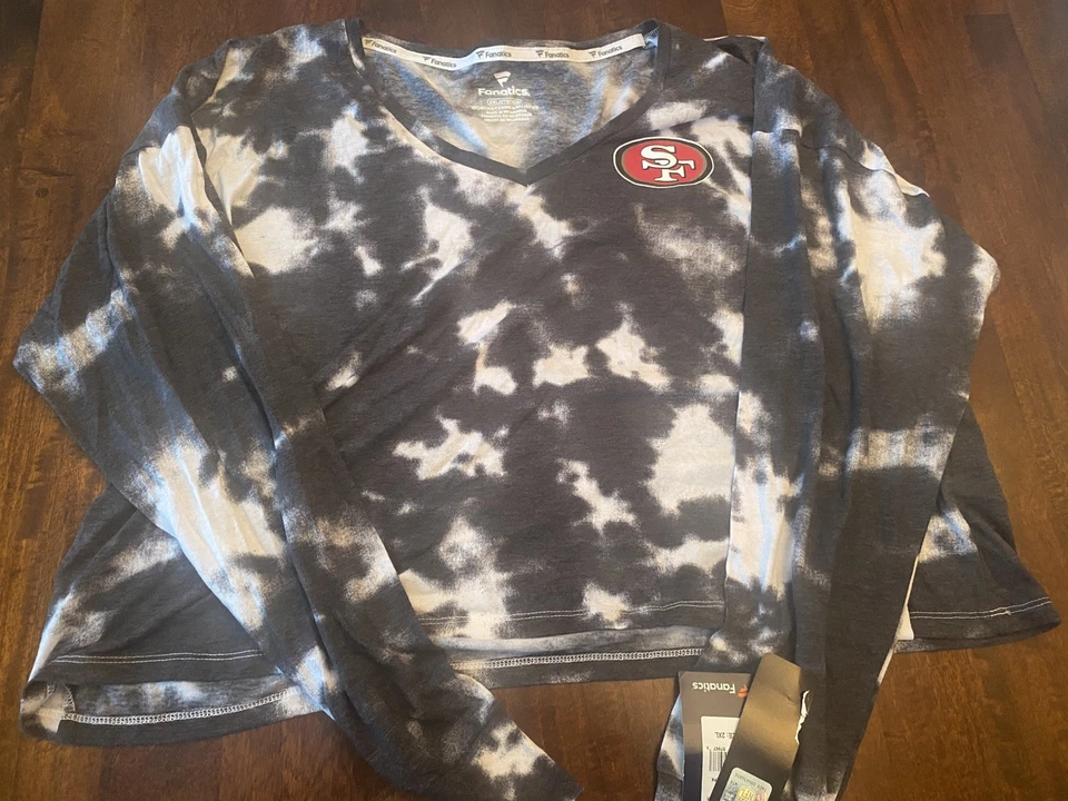 Nuevo con etiquetas - Camiseta corta San Fran 49ers para mujer manga larga tie dye de Fanatics 2XL Foto 1 de 1
