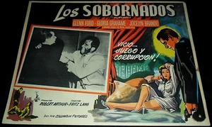 1953 The Big Heat ORIGINAL MEXICO LOBBY CARD Fritz Lang FILM-NOIR Glenn Ford - Picture 1 of 1
