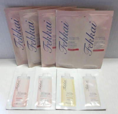 FEKKAI TECHNICIAN COLOR CARE & FULL BLOWN VOLUME SHAMPOO/ CONDITIONER 6 SACHETS - Image 1 of 2