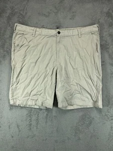 George Mens 42 Shorts Khaki Sidewalk Beige Chino Flat Front 10" Inseam Twill - Picture 1 of 8