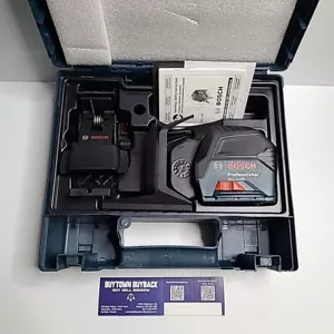 Bosch GCL 2-160 Cross Line Laser W/ Mount Ceiling Clip Target Plate & Hard Case - Picture 1 of 23