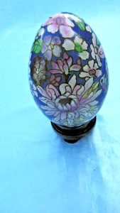 oeuf bronze emaillé cloisonne - Imagen 1 de 5