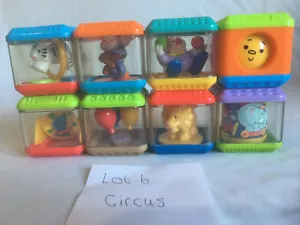 Fisher Price Peek A Boo Blocks - Lot 6 Circus - Picture 1 of 3