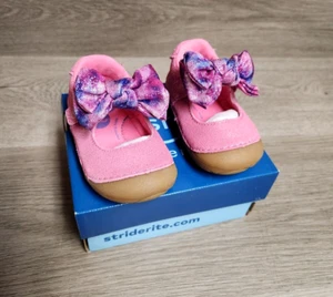 Stride Rite Girls Esme Pink Bow Shoes Size 3M - Picture 1 of 6