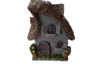 FAIRY GARDEN  HOUSE 5" Polyresin Slanted Roof - Picture 1 of 3