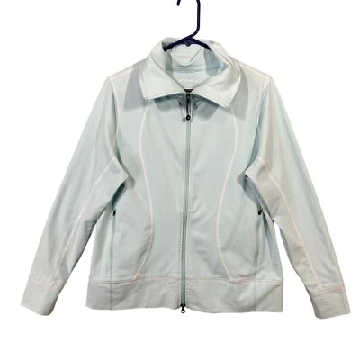 Chaqueta deportiva Eddie Bauer para mujer talla XL floral azul claro usada en excelente estado Foto 1 de 4