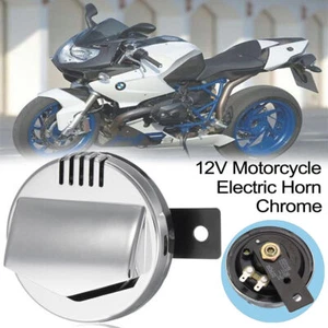 Universal 12V Moto Électrique Klaxon Super Fort 110db Chrome Café Racer Retro - Imagen 1 de 10