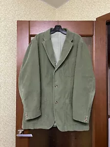 FACONNABLE TAILORED IN ITALY RARE VINTAGE MENS CORDUROY GREEN BLAZER JACKET 58 - Picture 1 of 9