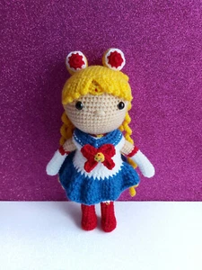 Muñeca Sailor de ganchillo - Amigurumi Marinera Anime Sailor Girl - ESPAÑA & E.U - Imagen 1 de 7